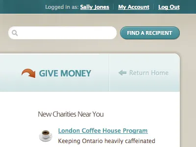 Client UI Design brown clientwork design teal ui