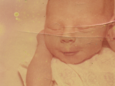 Showing Its Age baby cracked danrubin faded me photo polaroid