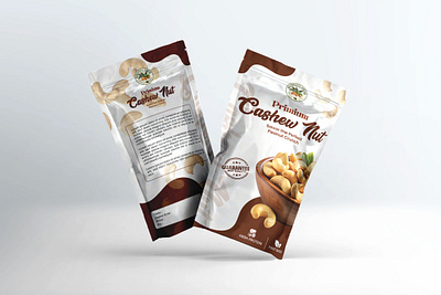 Cashew Nut Packaging Design die cut layout layout design nut packaging nut pouch packaging design packaging design pouch pach pouch pack