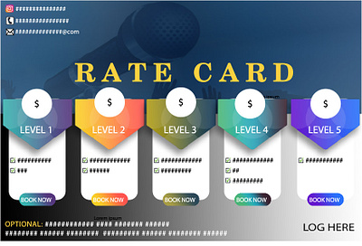 BUISNESS RATE CARD branding graphic design logo motion graphics