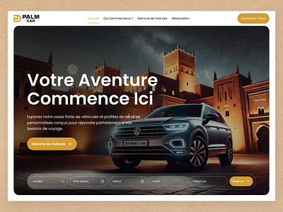 Dh Palm Car website automobile car car website cars clean drive figma interface landing page rent rental app rental car transport ui ui inspiration user experience ux vehicle web design website