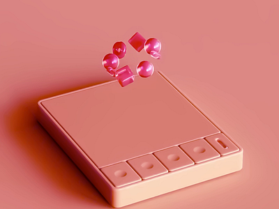 Pink Play 3D Design 3d 3d animation 3d art 3d design 3d form 3d isometric 3d render 3d rendering 3d shape animation blender creative crystal glossy micro living modern motion pink render shapes