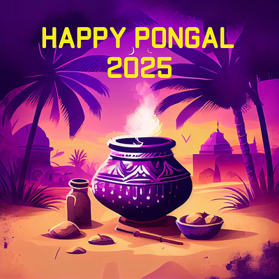 Happy Pongal 2025 - Using "Shape Move" Figma Plugin animation graphic design motion graphics