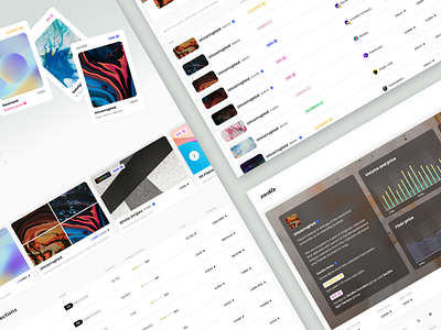 Zardite Marketplace blockchain cards dashboard data graphs marketplace nft store ui design ux design web app