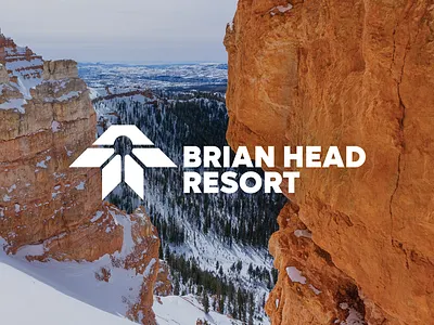 BHR branding canyon graphic design logo motif portal red rock resort skiing sky snow snowboarding symbol utah