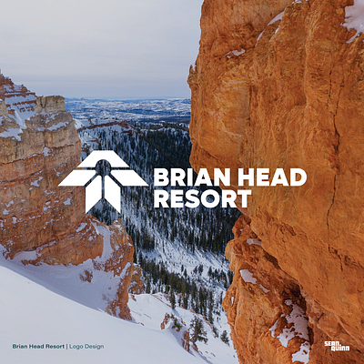 BHR branding canyon graphic design logo motif portal red rock resort skiing sky snow snowboarding symbol utah