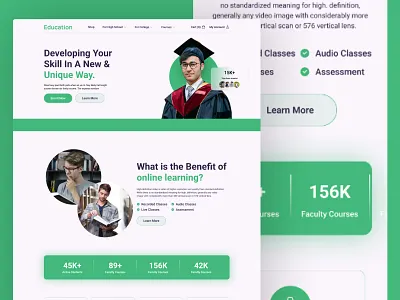 E-learning - Education Website Design courses2025 courseswebsite digitallearning education educationlanding educationlandingpage educationwebsite elearning landing learningonline learningplatform onlinecourses onlineeducation websitedesign