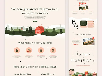 Timber & Tinsel - Tree Farm christmas clean concept graphic design holidays illustration interface landing page layout minimal tree ui uidesign webdesign website