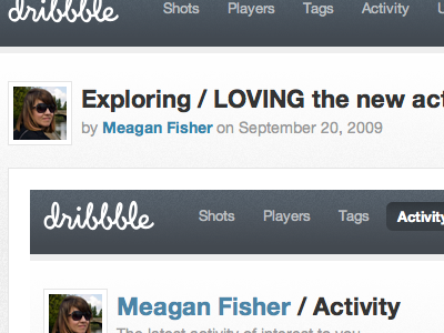 Activity Activated activity dribbble recursive screenshot update