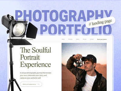 Soulful Portrait Experience Landing Page landing minimalistic photo photography portfolio ui web design