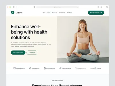 Livewell - Healthcare Website design healthcare landingpage uidesign website