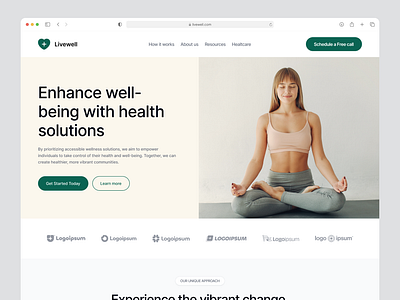 Livewell - Healthcare Website design healthcare landingpage uidesign website