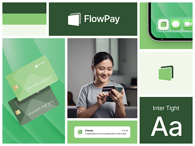 FlowPay Brand Identity app bank branding clean colors design fireart pay ui ux visual