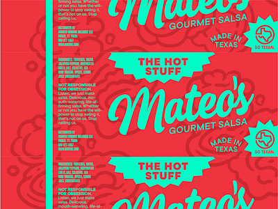 Mateo's concept austin design identity label package spicy texas wordmark