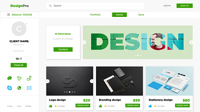 Marketplace website design ui