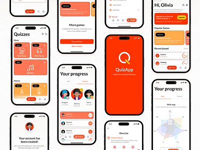 Quiz App - Learning Mobile App app game knowledge leaderboard leaderboards learning app learning game mobile mobile app questionaire quiz app quizzez study teaching app trivia trivia app ui design