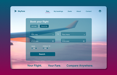 Daily UI #068-Flight Search dailyui dailyui 068 dailyui068 ui ux