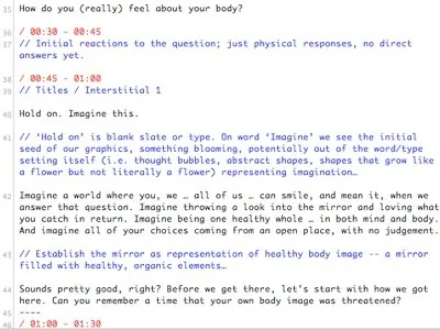 Body.Re/View Script bodyimageproject copywriting script ulysses video writing