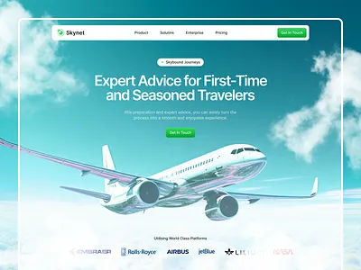 Skynet - UI/UX Website Design ai beautiful website best web design agency clean website creative website header landing page minimal website modern web design modern website saas landing page saas website tech website travel website ui ux web design website
