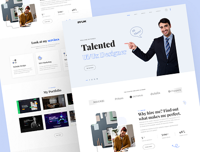 Portfolio Website Design - Landing Page cv graphic designer landing page portfolio portfolio design portfolio website uiux user interface web design website