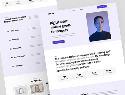 Digital Artist Portfolio Website Design artist digital digital artist graphic designer landing page portfolio uiux user interface web design website