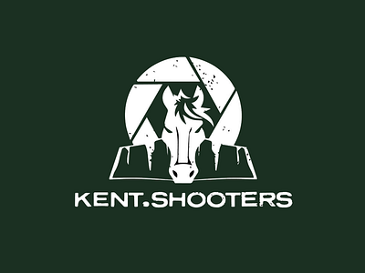 KENT.SHOOTERS LOGO brand brand identity branding brandmark camera creative design graphic graphic design horse icon illustration logo logo design logo mark media photography sports symbol visual identity