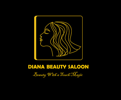 logo for diana beauty saloon adobephotoshop graphic design illustration logo