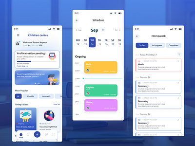 Student App app design figma mobile app school app service student care ui ux