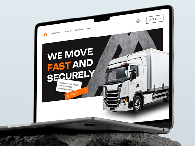 Logistics website businesswebsite clean corporatewebsite delivery inspiration landing logistics redesign transportation truck