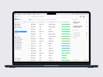 Network Monitoring Dashboard app design dashboard desktop app mac monitor network product design table ui ux