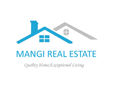 logo for Mangi real Estate adobephotoshop graphic design illustration logo design