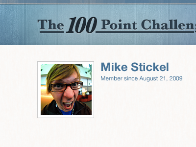 The 100 Point Challenge avatar blue logo profilepage