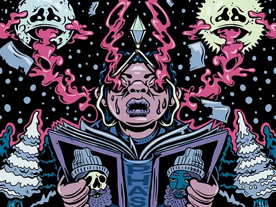 Blue Light Winter Sadness Festival Poster by Brad Leiby band branding design drawing gig graphic design illustration logo poster print show