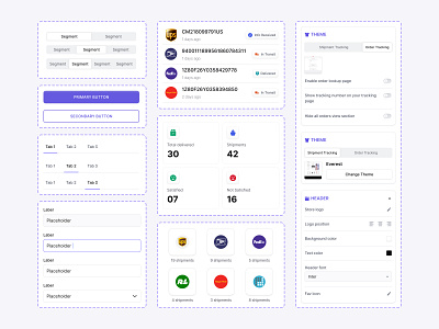 E-commerce Widget Kit Design admin panel clean ui components dashboard components design system e commerce interactive dashboard kit for ecommerce modern ui product design saas dashboard saas design shipment tracking ui components ui kit ui widget kit user interface ux design widget library widgets