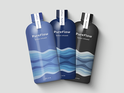 PureFlow: Water Bottle Design advertising brand identity product design ui ux visual design