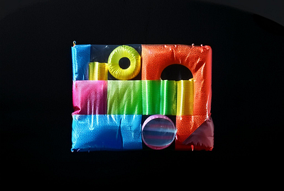 Plastics 3d colors composition geometric graphic design packaging plastic shapes