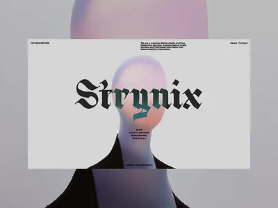 Strynix bold design clean design creative studio design experimental design framer layout design minimalist design typographic design typography design