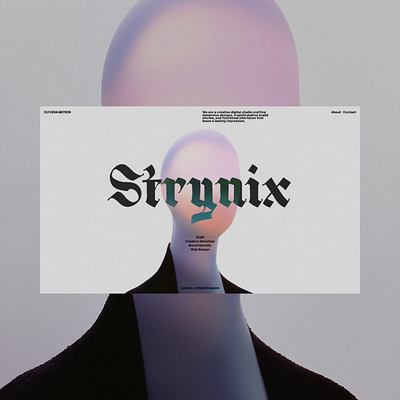 Strynix bold design clean design creative studio design experimental design framer layout design minimalist design typographic design typography design