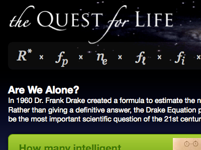 Quest for Life Logo astronomy logo