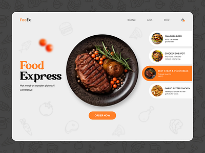 Food Website Landing Page Design food food website landing page resturent ui ui design web design