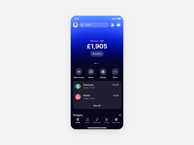 Revolut Profile animation avatar clean fintech interaction minimal mobile principle product design profile revolut ui