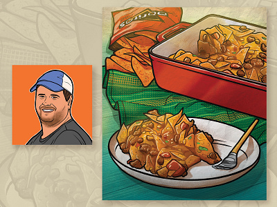 Ray's Doritos Casserole chips cooking digital art dinner food illustration meal portrait procreate savory