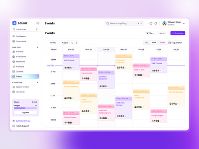 Events Dashboard Design ai ai dashboard dashboard design education education dashboard events events dashboard ui ui design uidesign website design