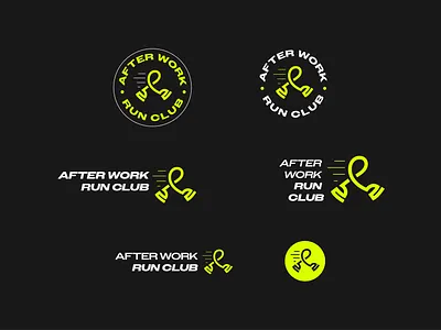 After Work Run Club Logo Idea assets badge branding creative creative design design graphic design icon identity illustration logo logo design run running running brand running club simple typography ui