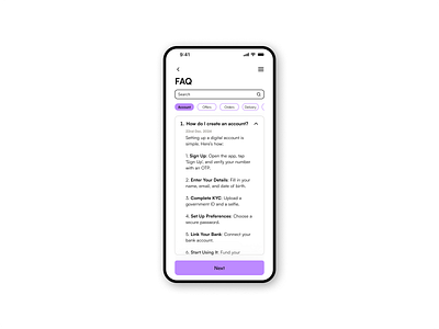 90 Days UI Challenge - #25 | Expanded View of an FAQ Card app design faq figma product card product design support typography ui