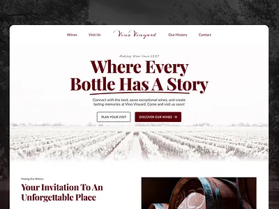 Vino Vinyard - Website Design for a Winery design landing page premium ui ui design website website design wine winery