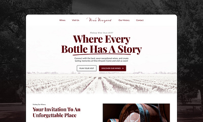 Vino Vinyard - Website Design for a Winery design landing page premium ui ui design website website design wine winery