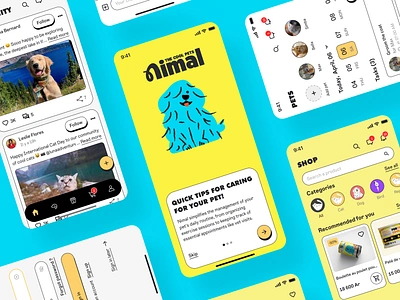 nimal - App design for petcare appdesign mobiledesign petcare ui