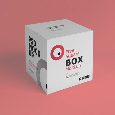 Square Box Mockup - Free box mockup download mockup free mockup freebie mockup template psd mockup square box