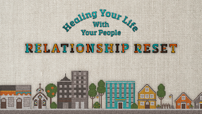 Relationship Reset - Sermon Series branding christian church crosstitch graphic design illustration knitting sermon series vector